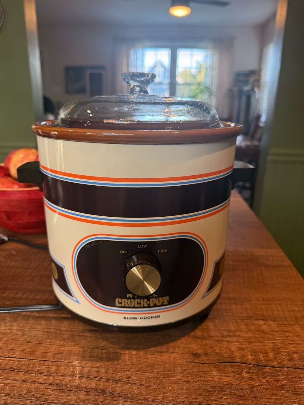 Vintage RIVAL Retro Brown & Cream Slow Cooker